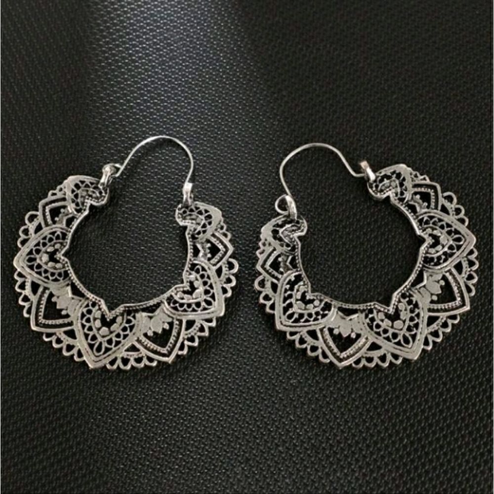 Vintage Antique Silver Dangle Earrings